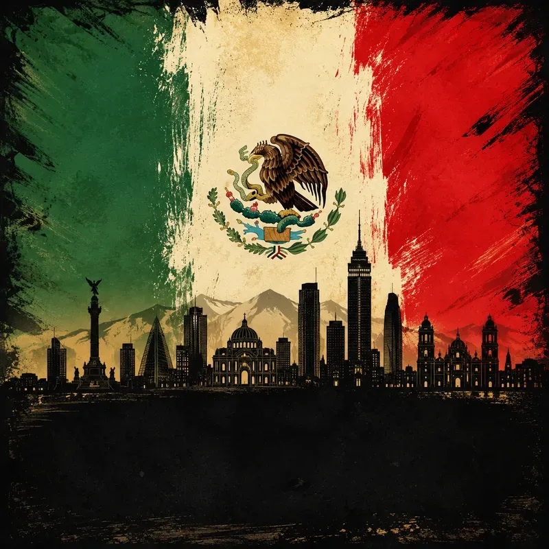 Vintage Brush Flag City Posters