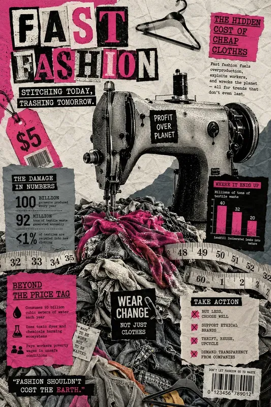Zine Style Infographic Collages