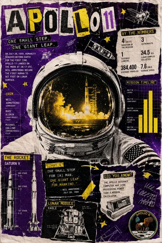 Zine Style Infographic Collages
