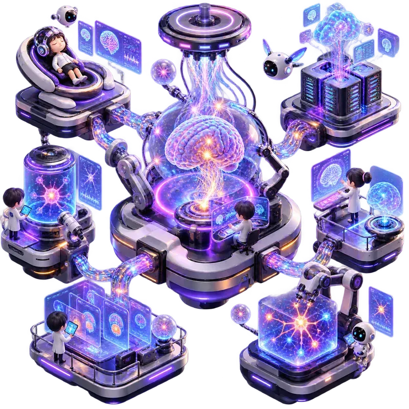 Isometric Tech Ecosystem UI Assets