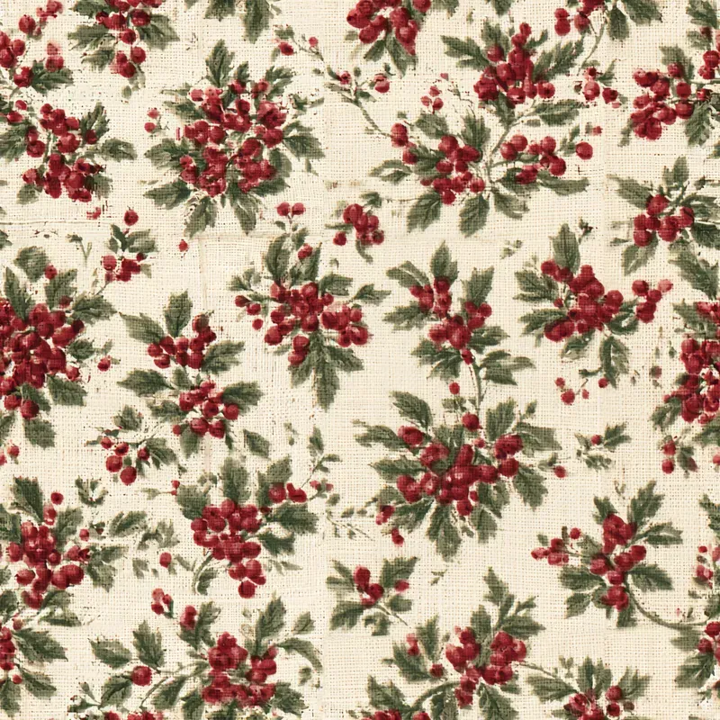 Vintage Christmas Calico Backing Papers