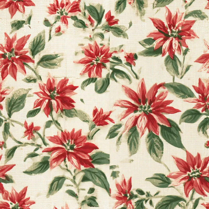 Vintage Christmas Calico Backing Papers