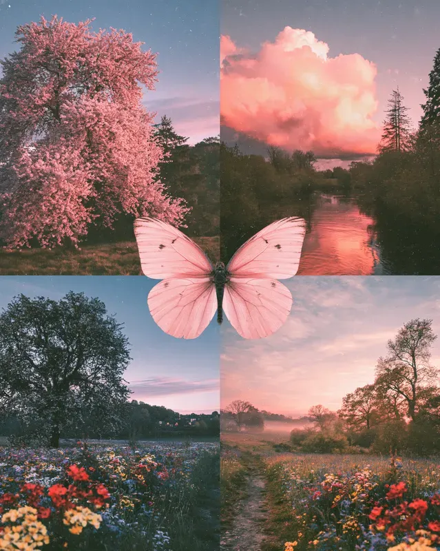 Atmospheric 4panel Photo Mood Collages