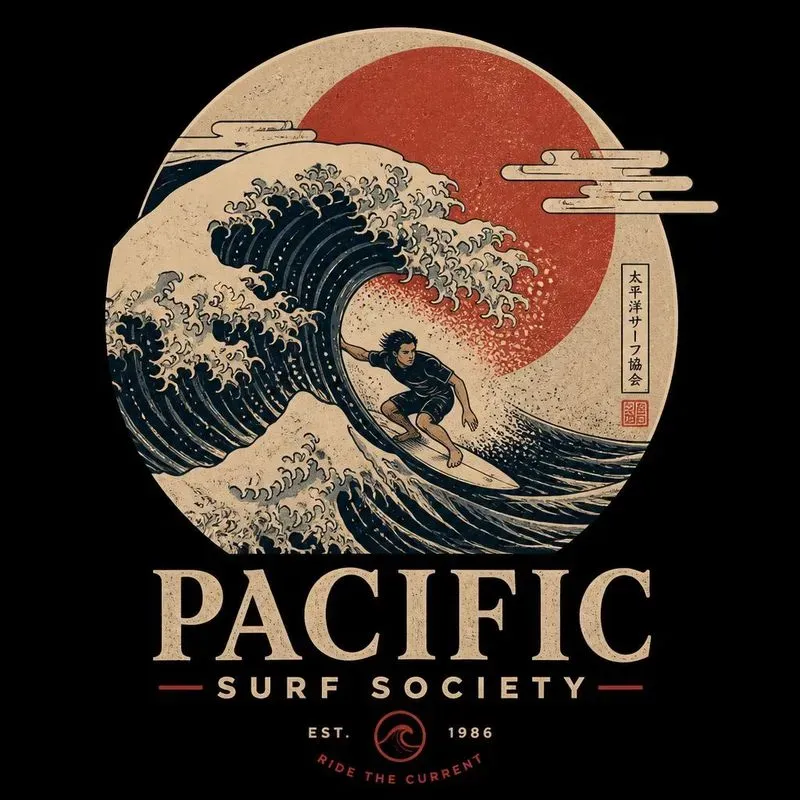 Vintage Surf Graphic Generator