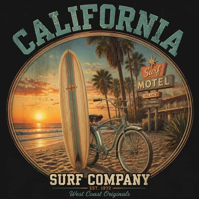 Vintage Surf Graphic Generator