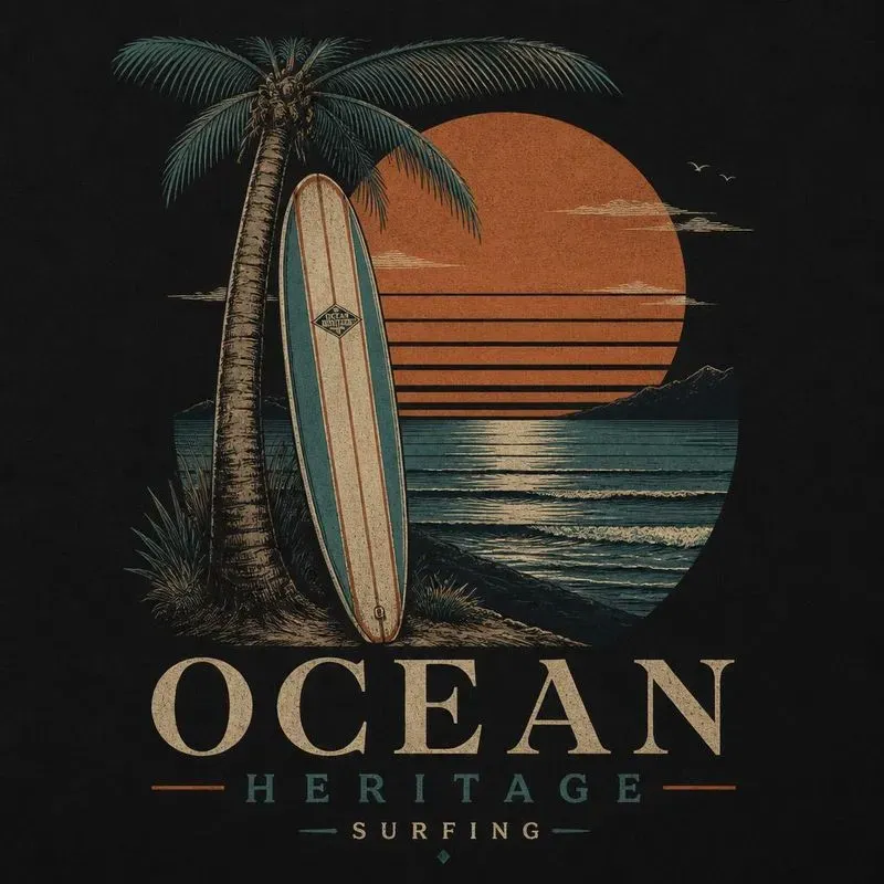Vintage Surf Graphic Generator