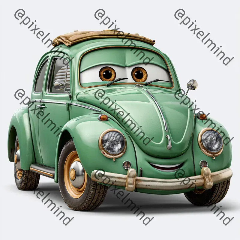 Cute Cartoon Face Car Character Packs