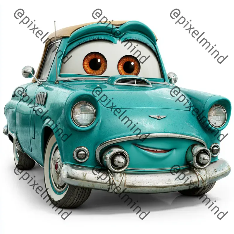 Cute Cartoon Face Car Character Packs