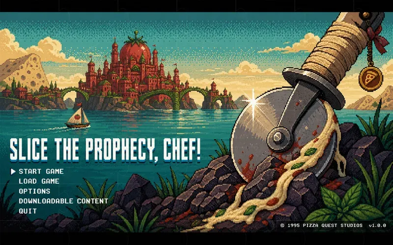 Retro Pixel RPG Title Screen Generator