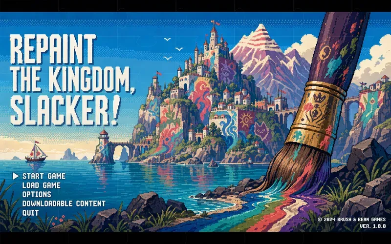 Retro Pixel RPG Title Screen Generator