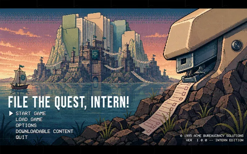 Retro Pixel RPG Title Screen Generator