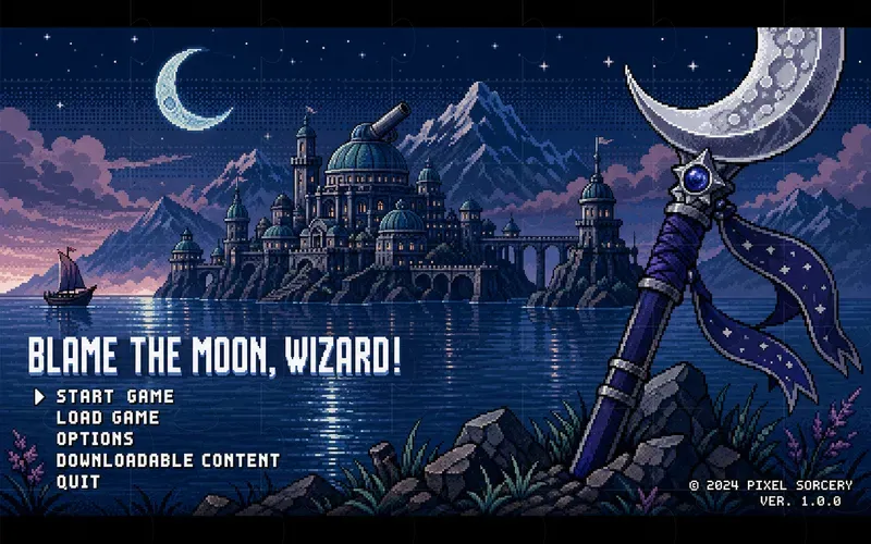 Retro Pixel RPG Title Screen Generator
