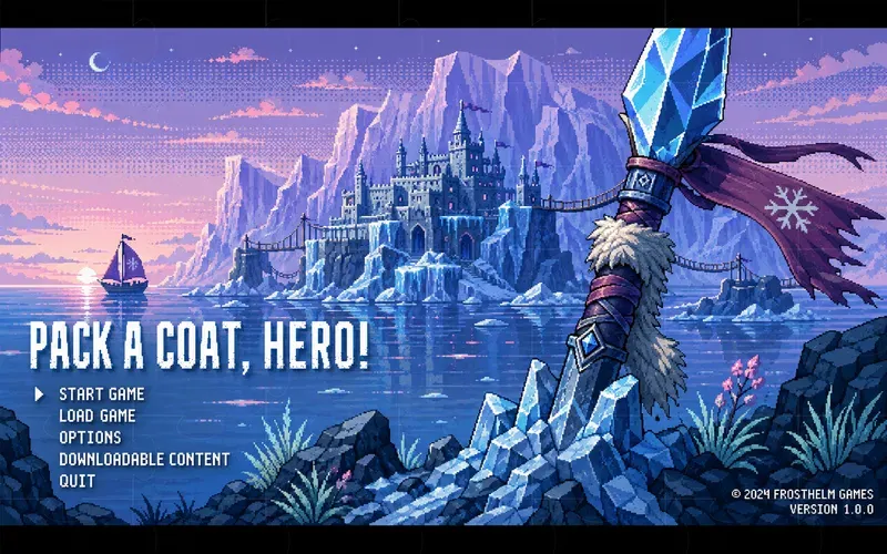 Retro Pixel RPG Title Screen Generator