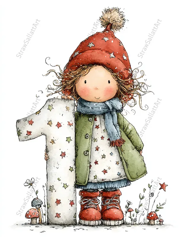 Birthday Cartoon Kid Character Cliparts