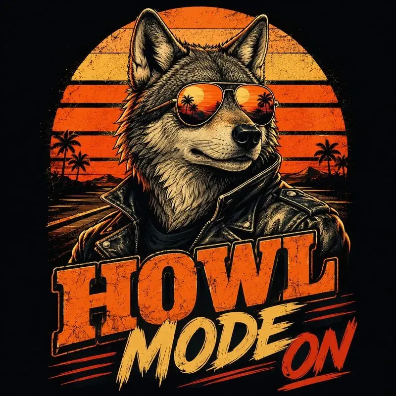Retro Animal Sunset Tshirt Designs