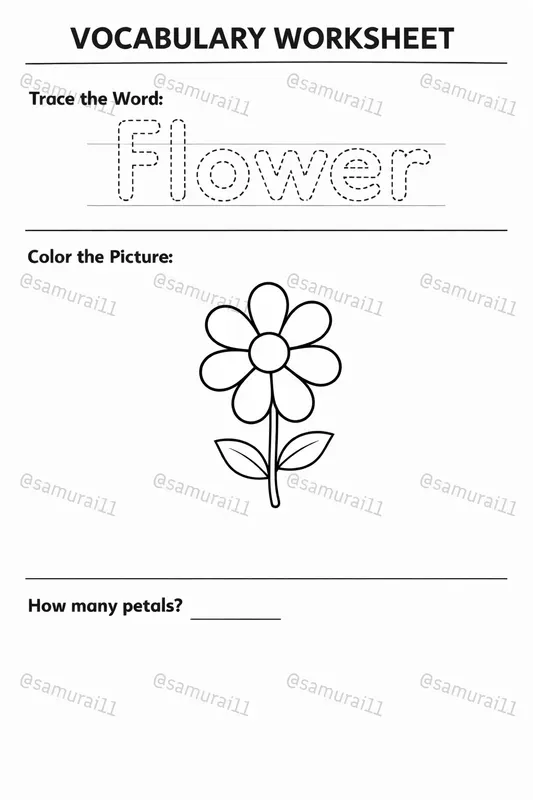 Word Tracing Worksheet Generator