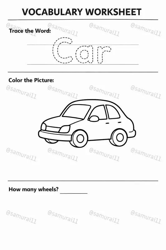 Word Tracing Worksheet Generator