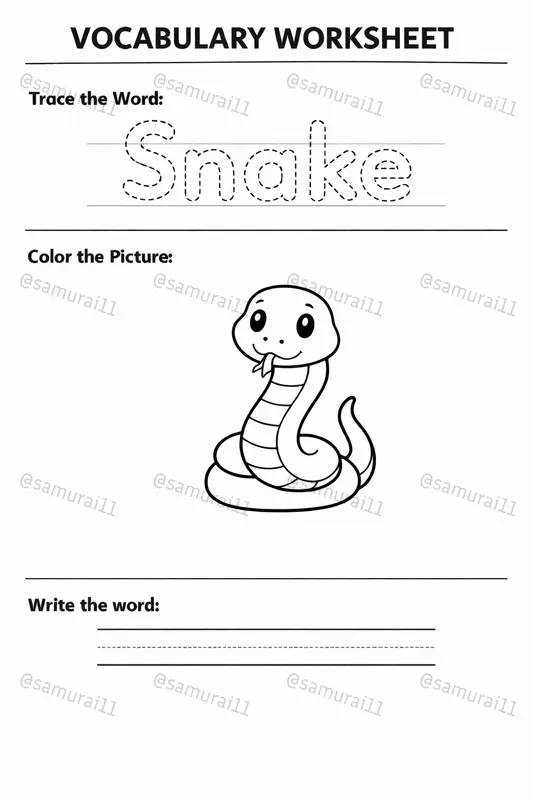 Word Tracing Worksheet Generator