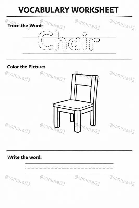 Word Tracing Worksheet Generator