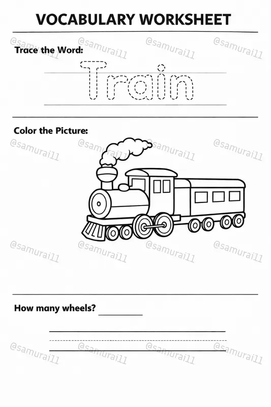 Word Tracing Worksheet Generator
