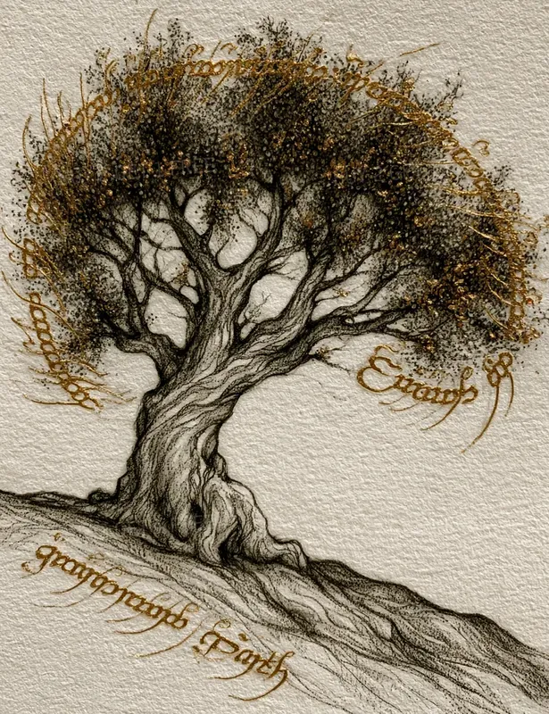 Golden Script Whisper Wall Art