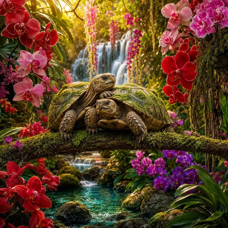 Waterfall Lovebirds