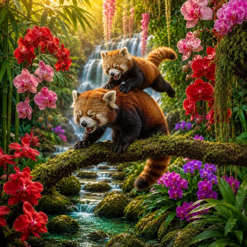 Waterfall Lovebirds