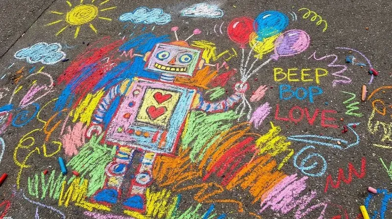 Colorful Crayon Scribble Kids Drawings