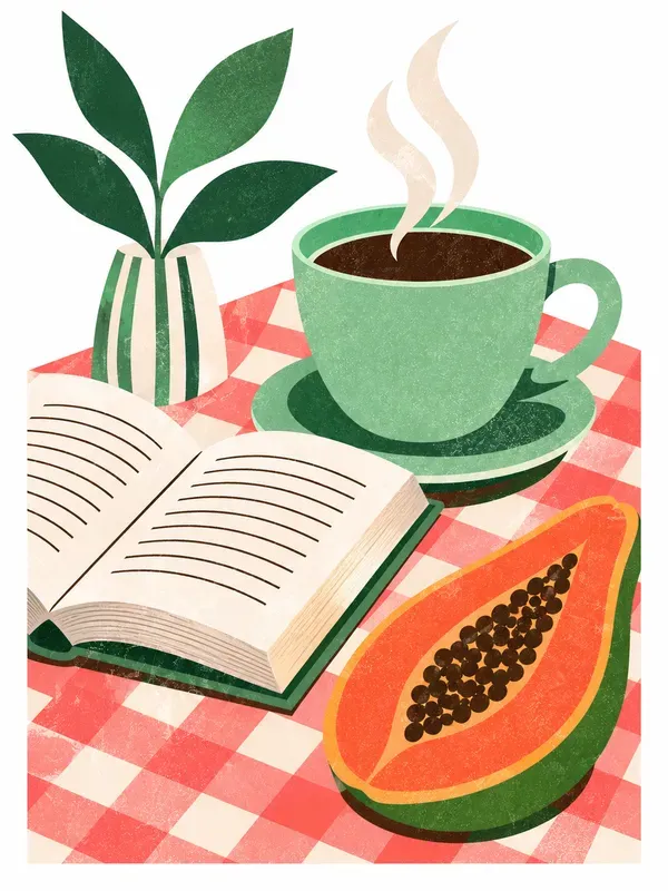 Retro Color Block Graphic Art