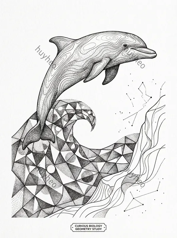 Monochrome Stipple Contour Art