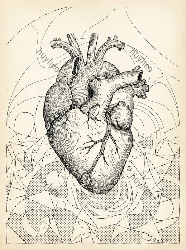 Monochrome Stipple Contour Art