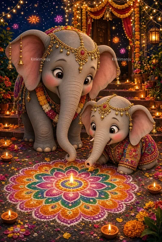 Diwali Baby Elephants 20 Packs