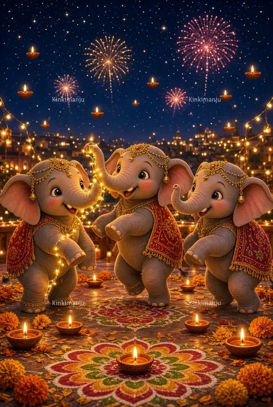 Diwali Baby Elephants 20 Packs