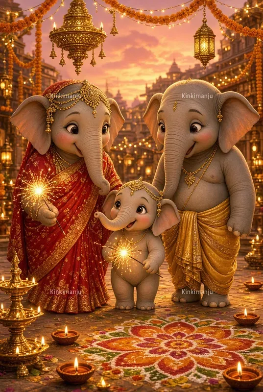 Diwali Baby Elephants 20 Packs