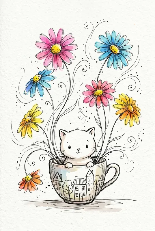 Whimsical Sketchy Ink Art Templates