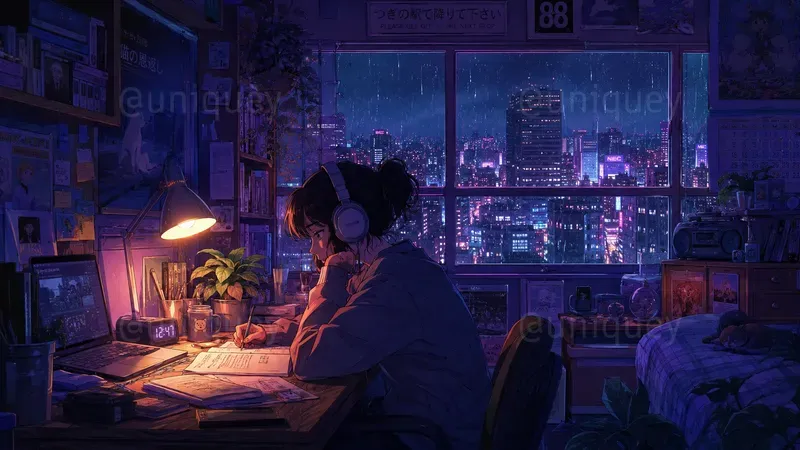 Atmospheric Lofi Anime Room Builders
