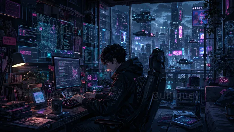 Atmospheric Lofi Anime Room Builders