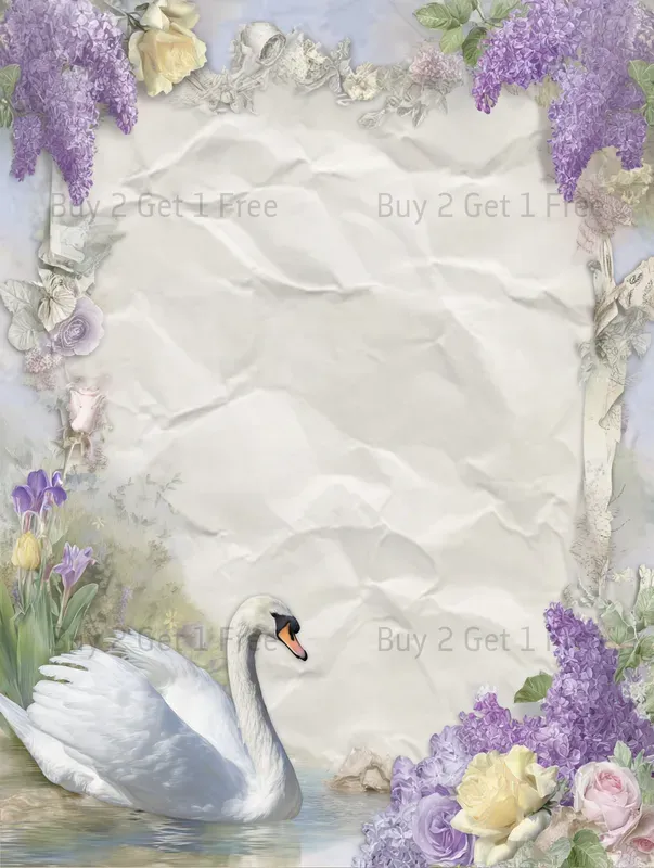 Lavender French Vintage Background Frames