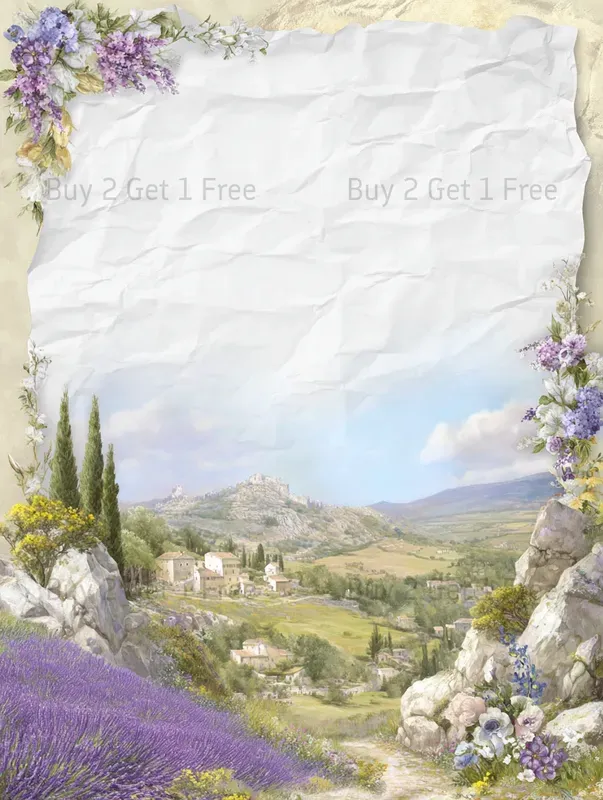 Lavender French Vintage Background Frames