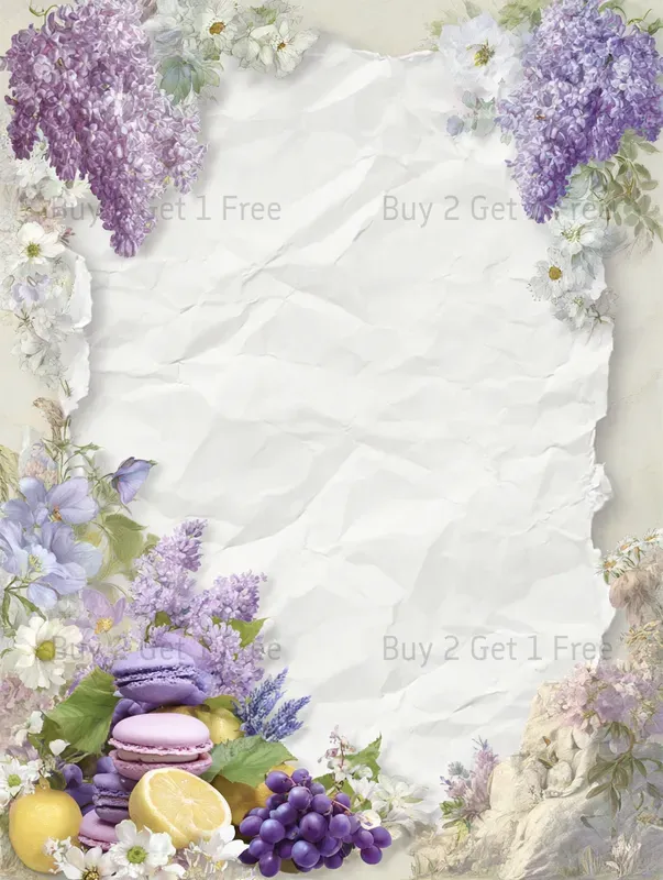 Lavender French Vintage Background Frames