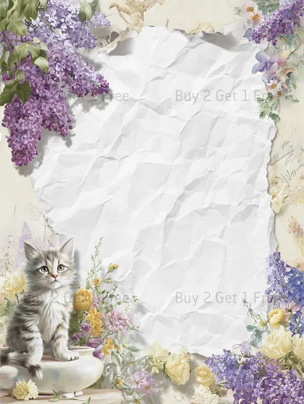 Lavender French Vintage Background Frames
