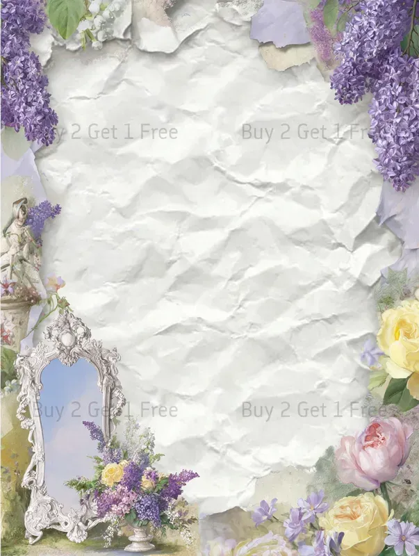 Lavender French Vintage Background Frames