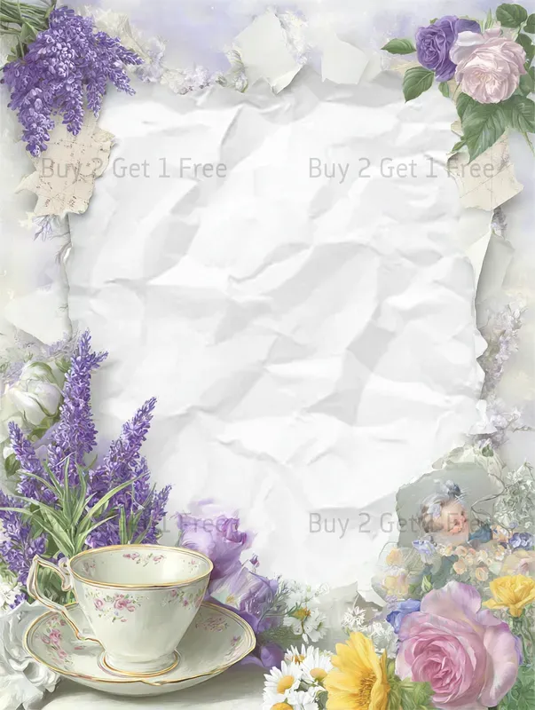 Lavender French Vintage Background Frames