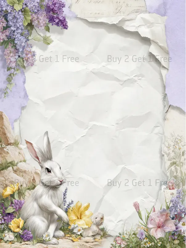 Lavender French Vintage Background Frames