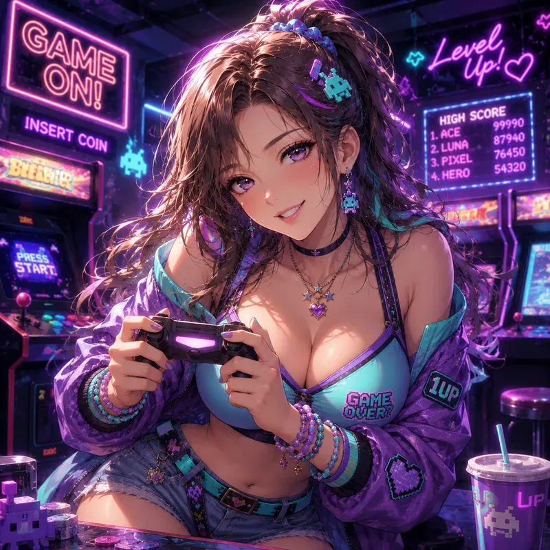 Flirty Anime Girlfriend Portraits
