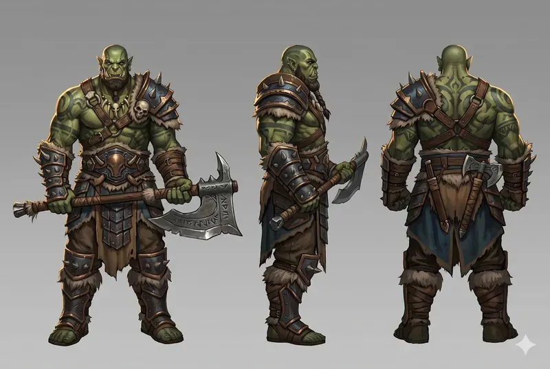 Fantasy RPG Characters Multiple Angles