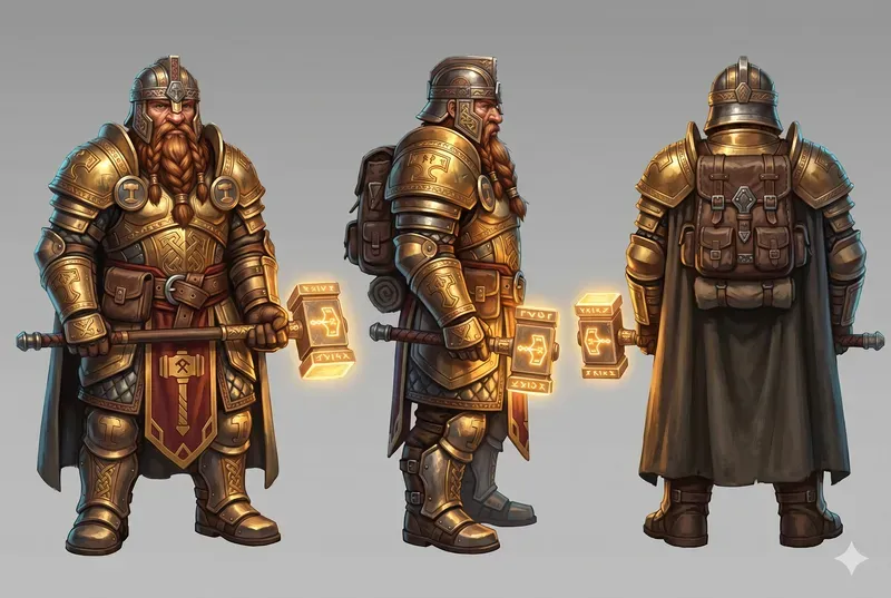 Fantasy RPG Characters Multiple Angles