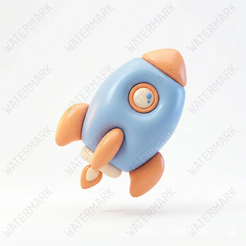 Glossy Puffy Clay Render Icon Generator