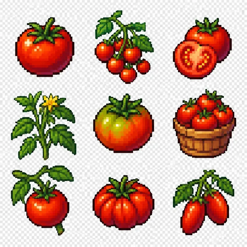 16bit Cozy Crop Sprite Sheet Variations