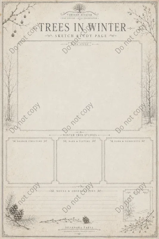 Sketch Study Journal Pages